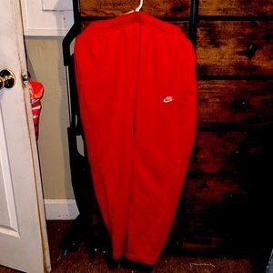 Red Nike sweat pants
